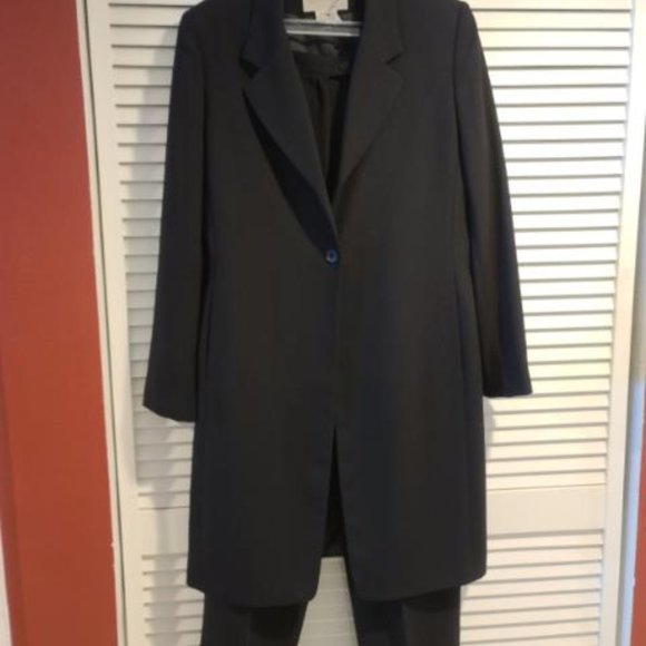 Evan-Picone Pants - Evan-Picone 3 Pc Suit. Black Blazer Duster Jacket, pencil skirt & pants size 10.